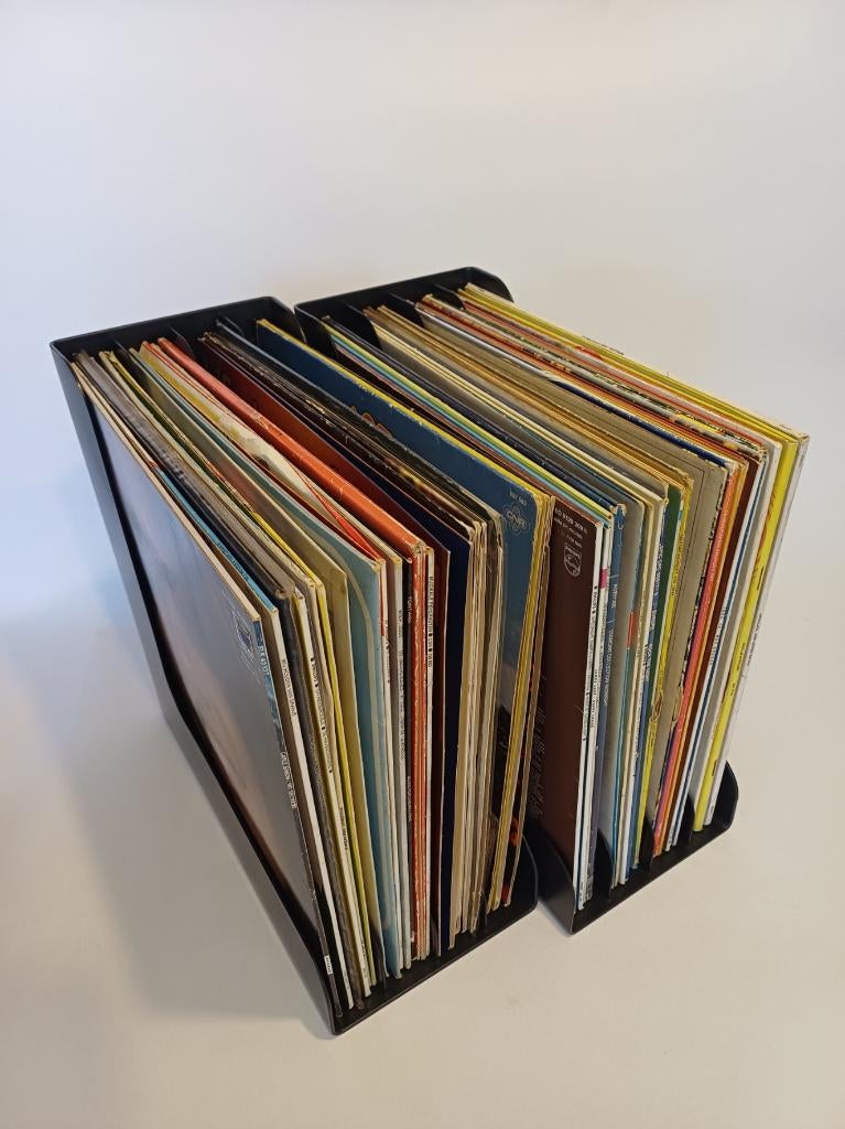 2 vintage platenhouders vinylhouders LP-standaard platenrek, Cd's en Dvd's, Vinyl | Overige Vinyl, Ophalen of Verzenden, Gebruikt