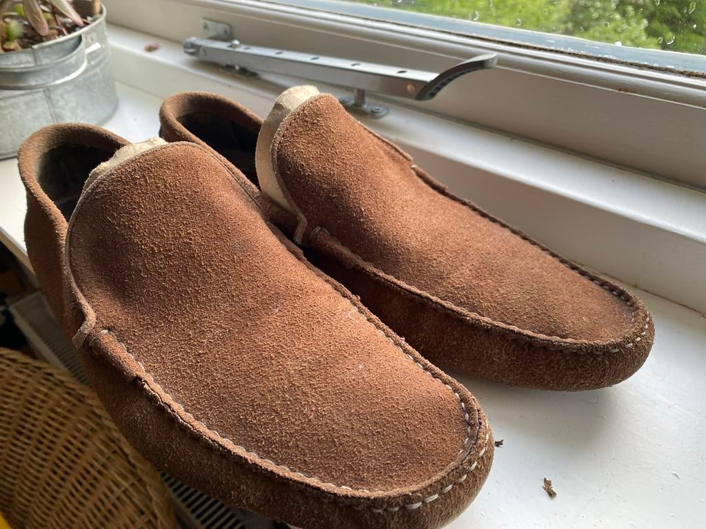 Dolce & Gabbana Cognac Suède Loafers Maat 43/43.5, Sieraden, Tassen en Uiterlijk, Portemonnees, Verzenden, Zo goed als nieuw, Bruin