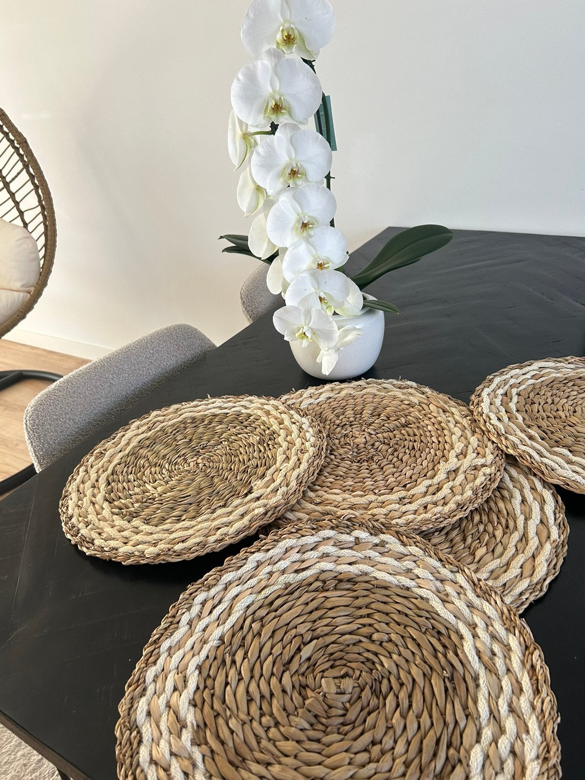 Mooie ronde placemats 5x, Huis en Inrichting, Ophalen, Zo goed als nieuw