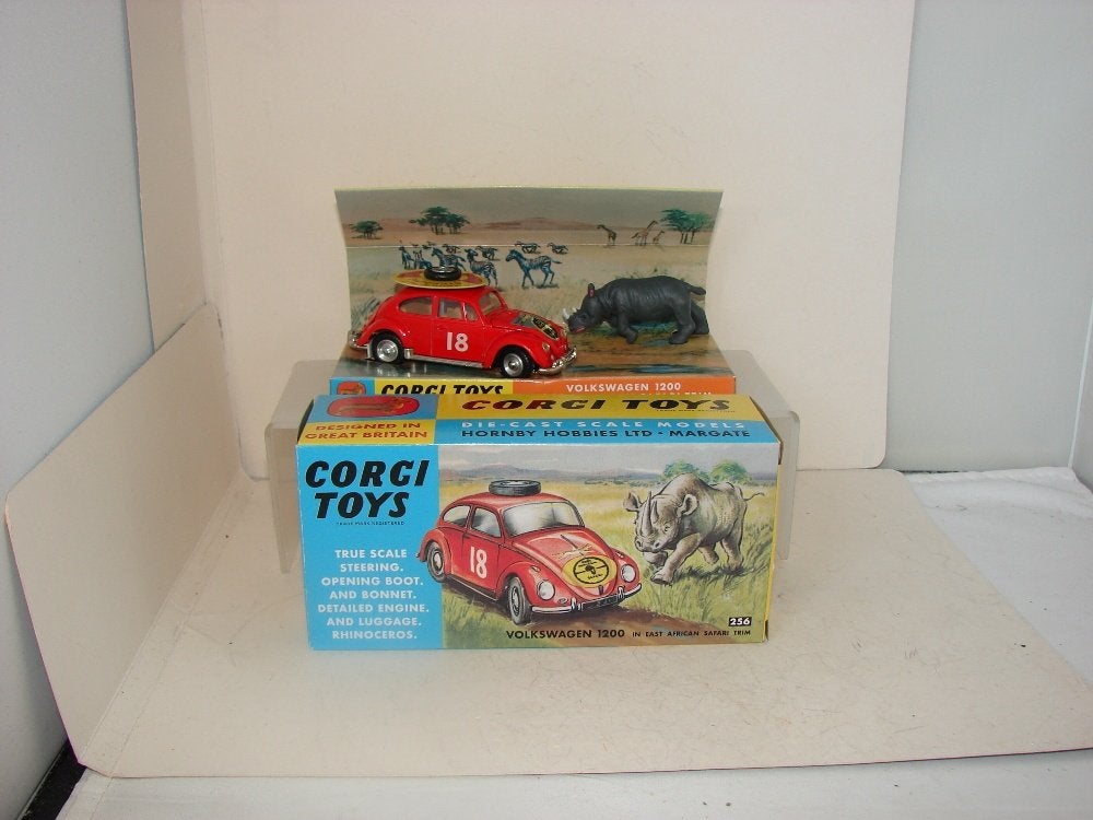 Corgi toys 256 VW 1200  in east african safari trim nieuw, Hobby en Vrije tijd, Modelauto's | 1:43, Ophalen of Verzenden, Nieuw