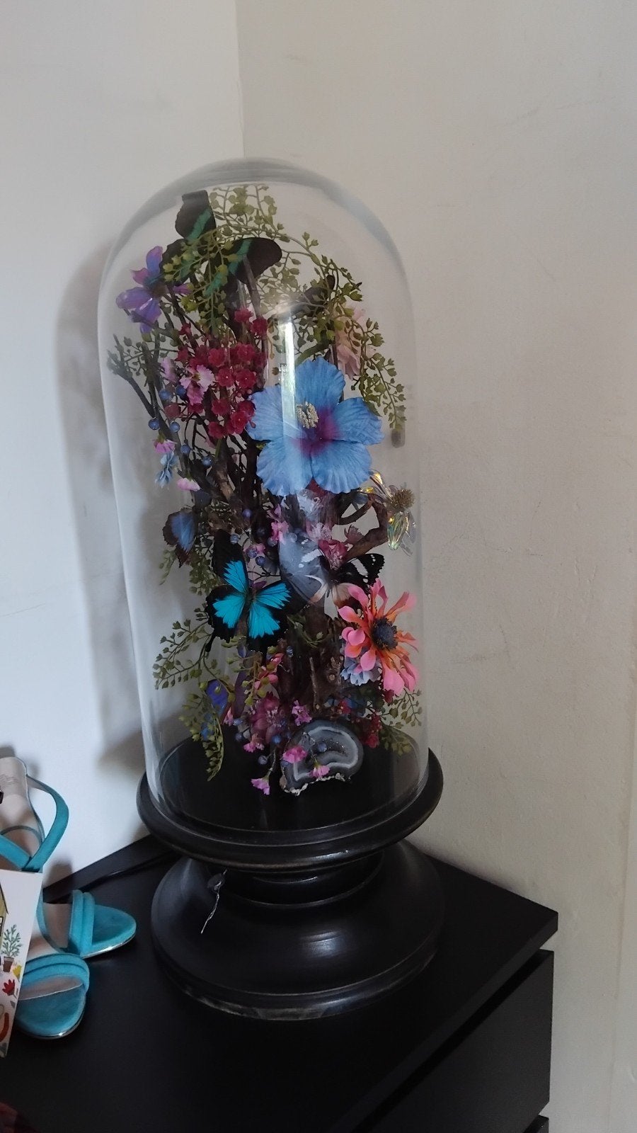 Grote vlinderstolp zijdebloemen silk-ka, Huis en Inrichting, Woonaccessoires | Stolpen, Ophalen, Zo goed als nieuw