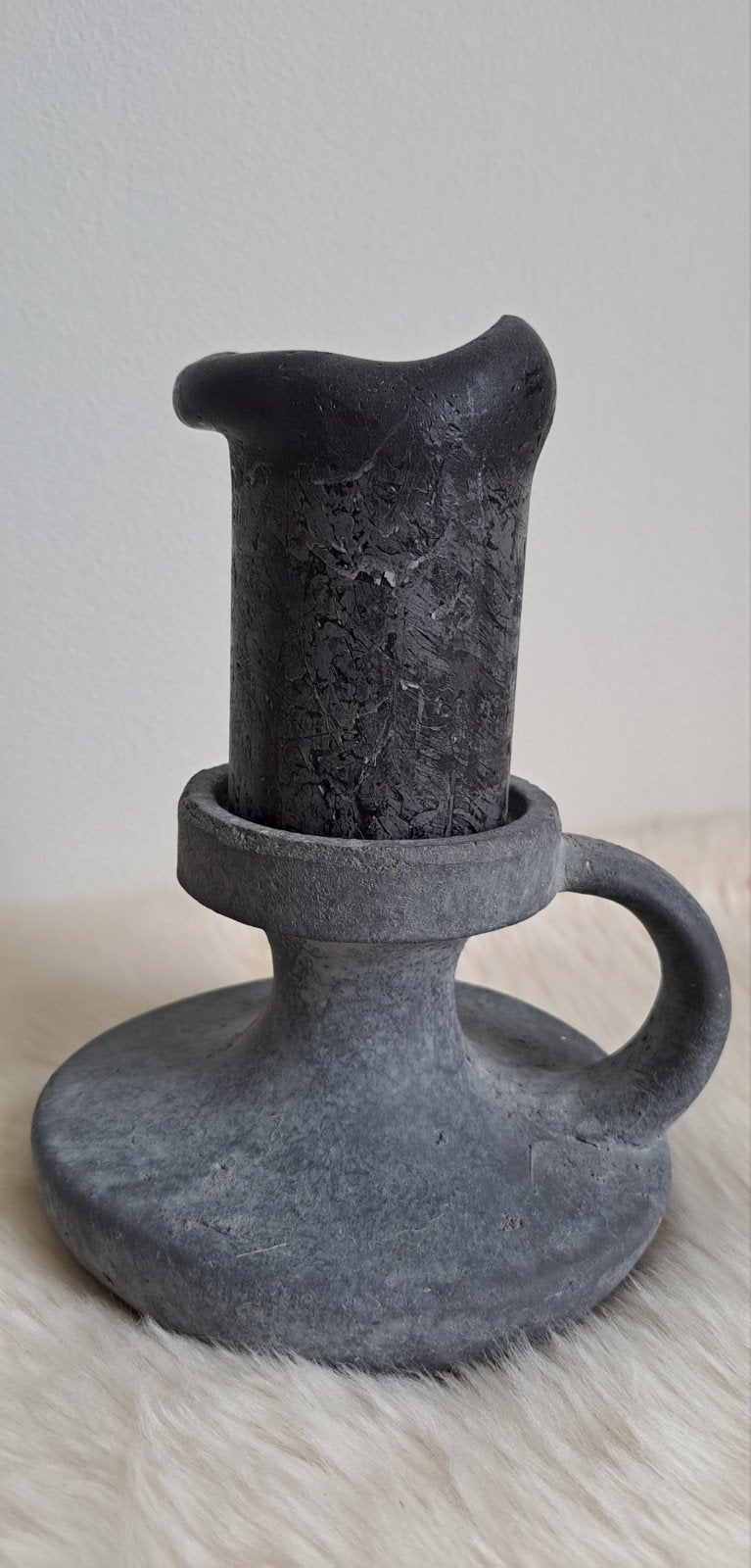 Brynxz kandelaar van beton, 12.5 cm hoog, ø 16 cm, Gebruikt, Brynxz, Ophalen of Verzenden, Grijs