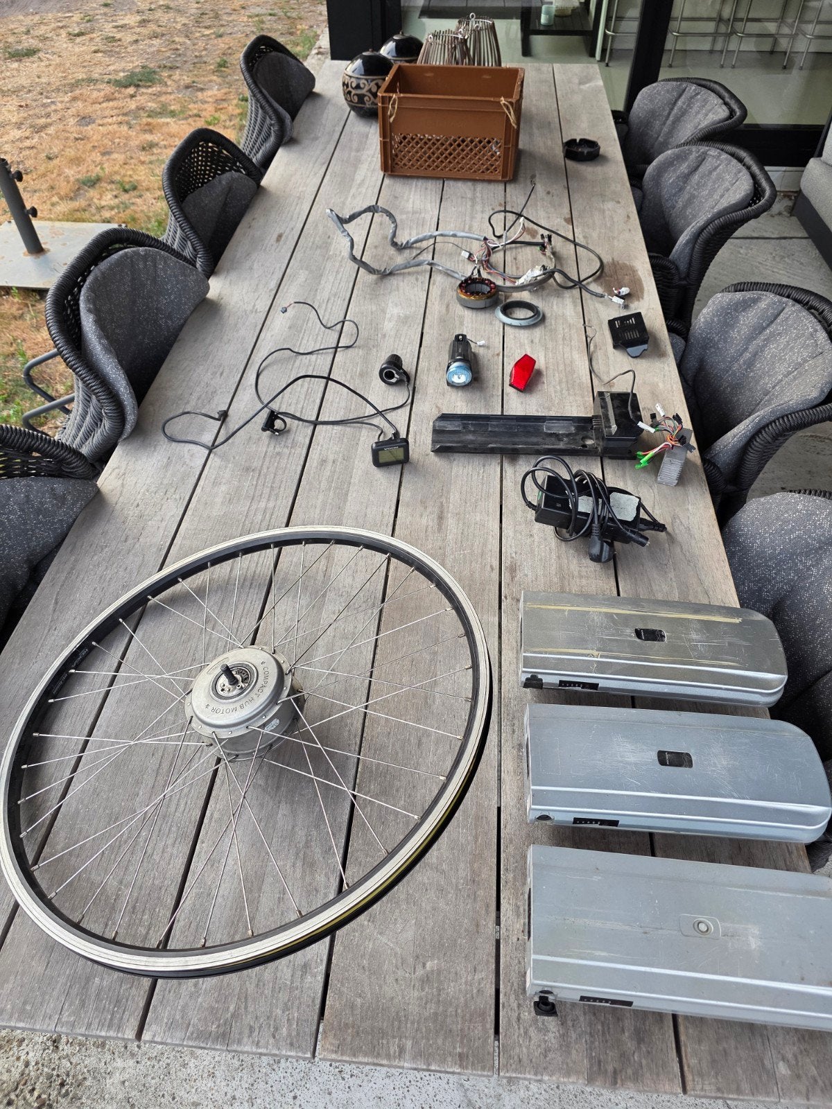 Voor de handige klusser: naafmotor + onderdelen + 3xbatterij, Ophalen, Gebruikt, Koga