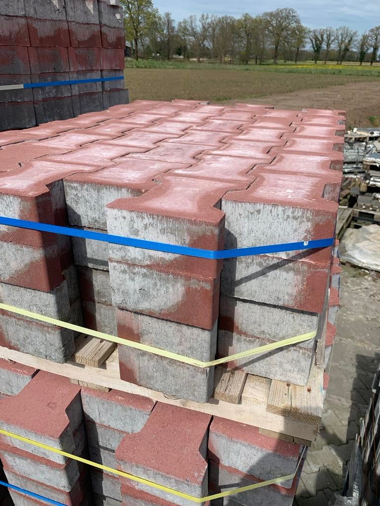 H klinker 8cm restant 55m2 zonder facet rood, Verzenden, Klinkers, Nieuw, 10 m² of meer