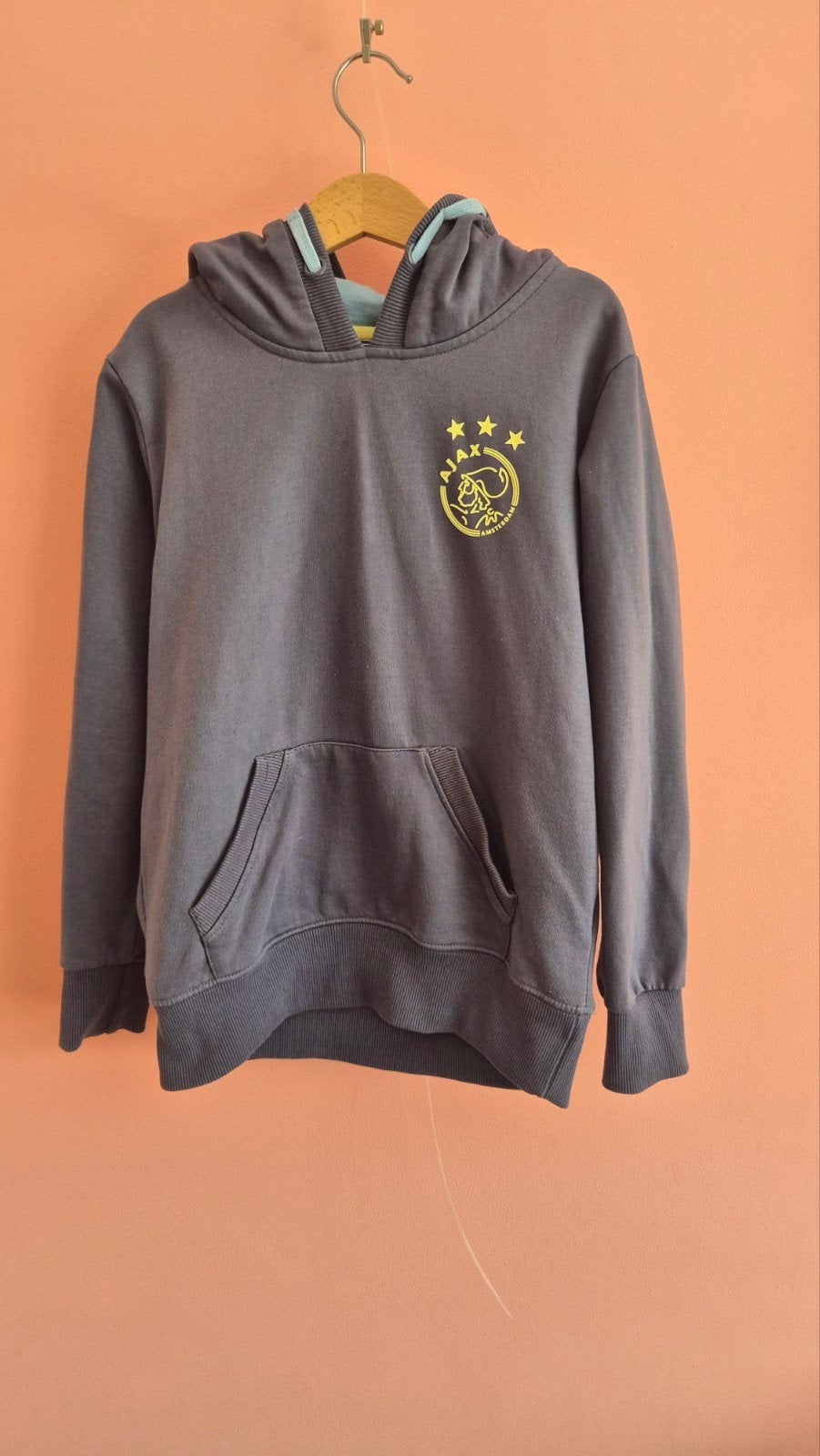 Ajax hoodie maat 140 – grijs/blauw – AFC Ajax, Kinderen en Baby's, Kinderkleding | Maat 140, Ophalen of Verzenden, Zo goed als nieuw