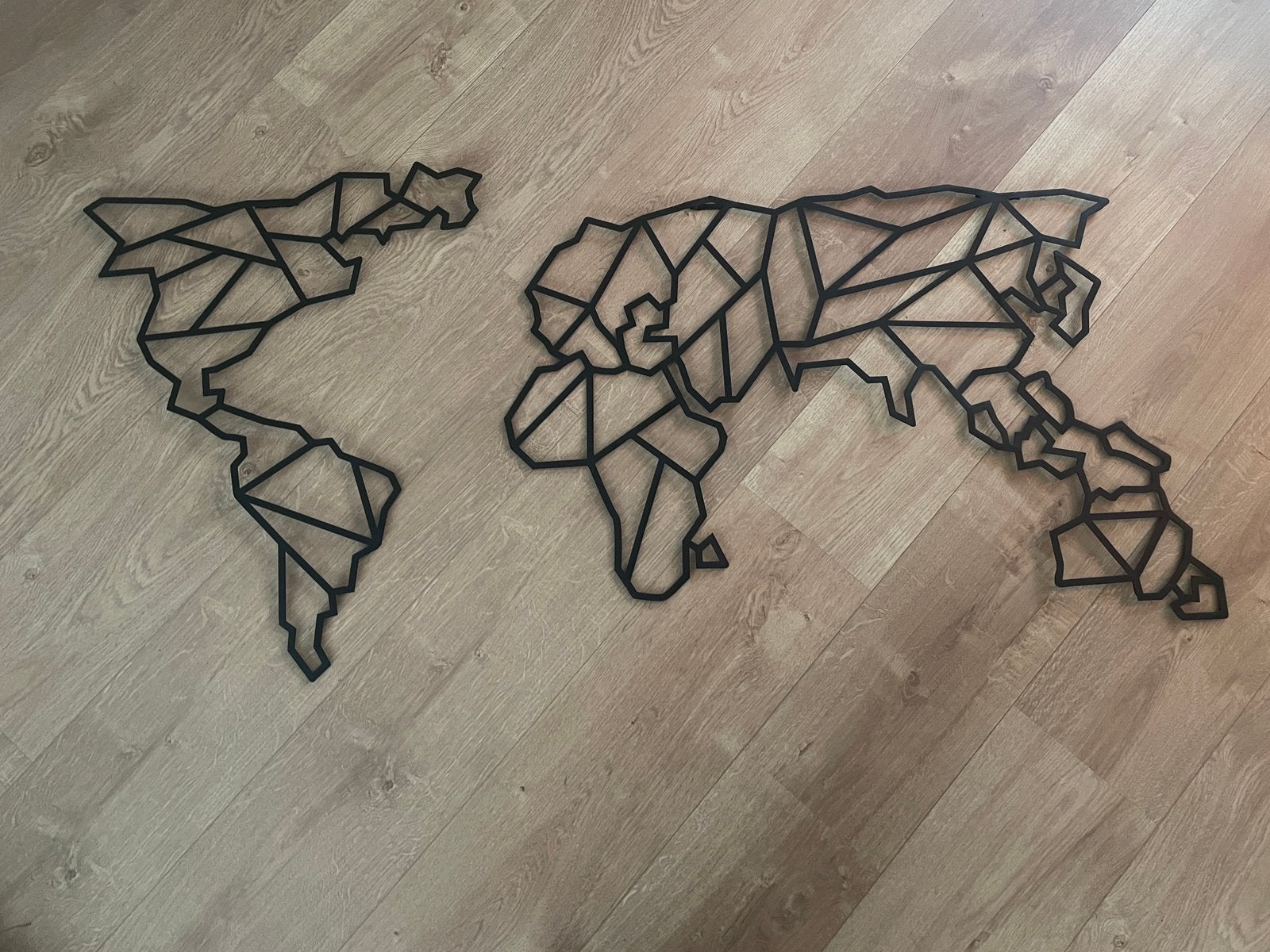 Metalen wandornament Wereld, Ophalen, Zo goed als nieuw, Clearstamp