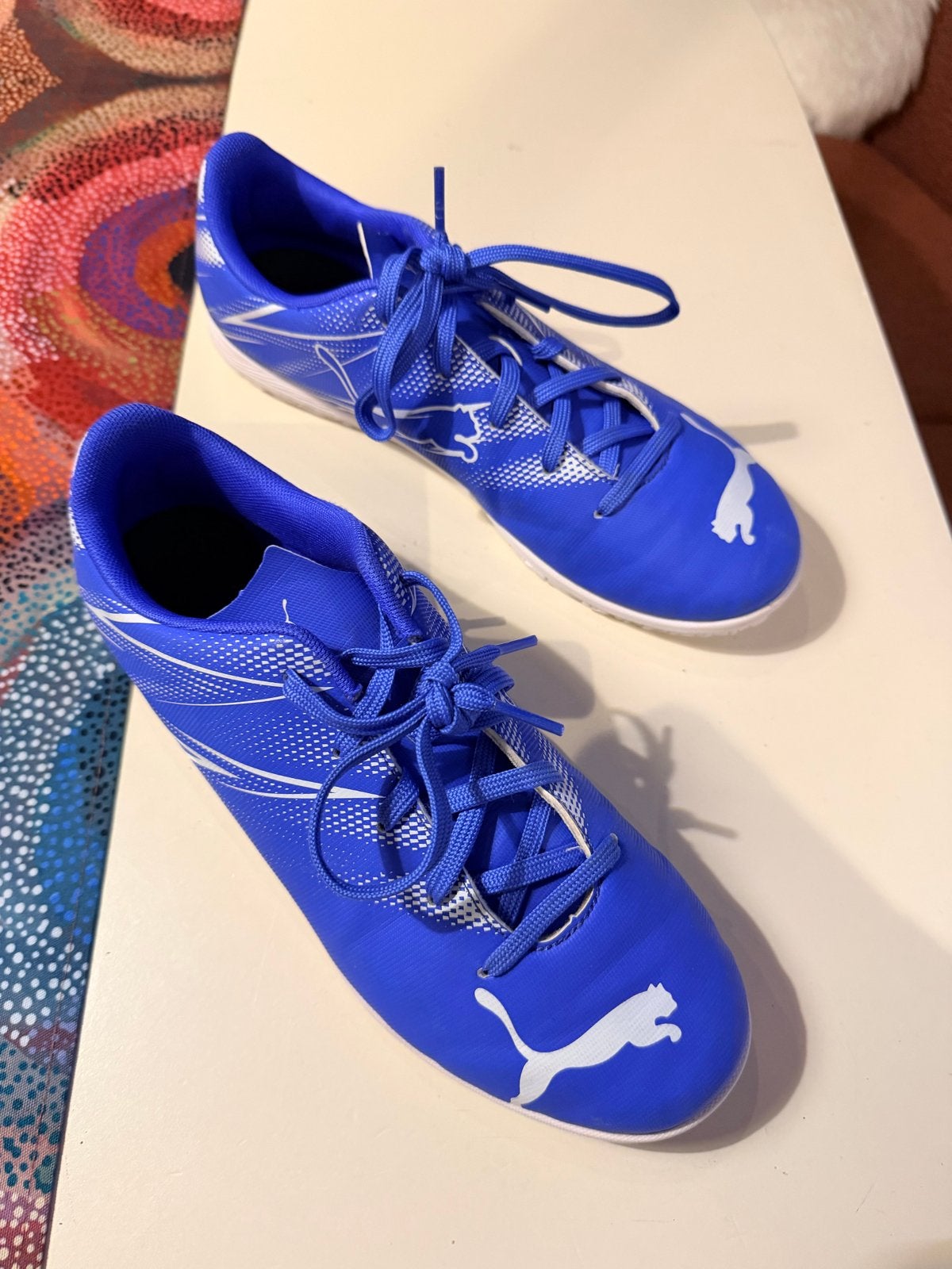 Puma zaalvoetbalschoenen maat 38 - Blauw, Ophalen of Verzenden, Zo goed als nieuw, Schoenen