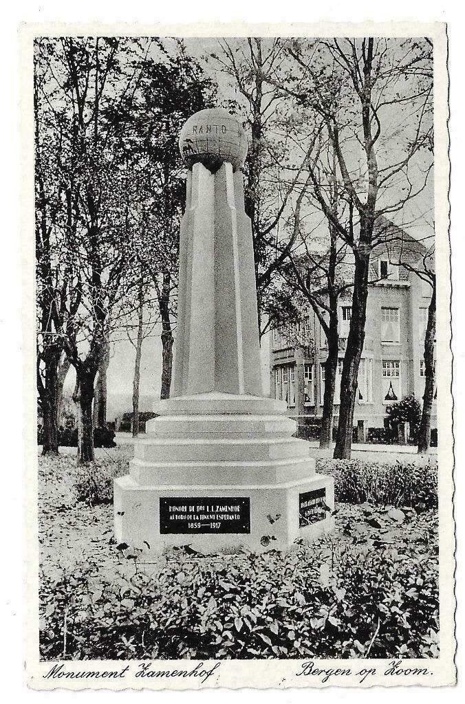 AK Bergen op Zoom - Monument Zamenhof, Verzenden, 1920 tot 1940, Ongelopen, Noord-Brabant