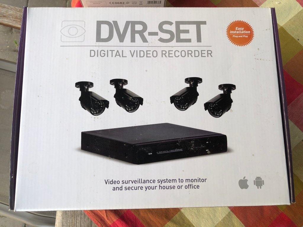 DVR video bewakingsset met 4 camera's - nieuw in doos, Ophalen, Nieuw, Buitencamera