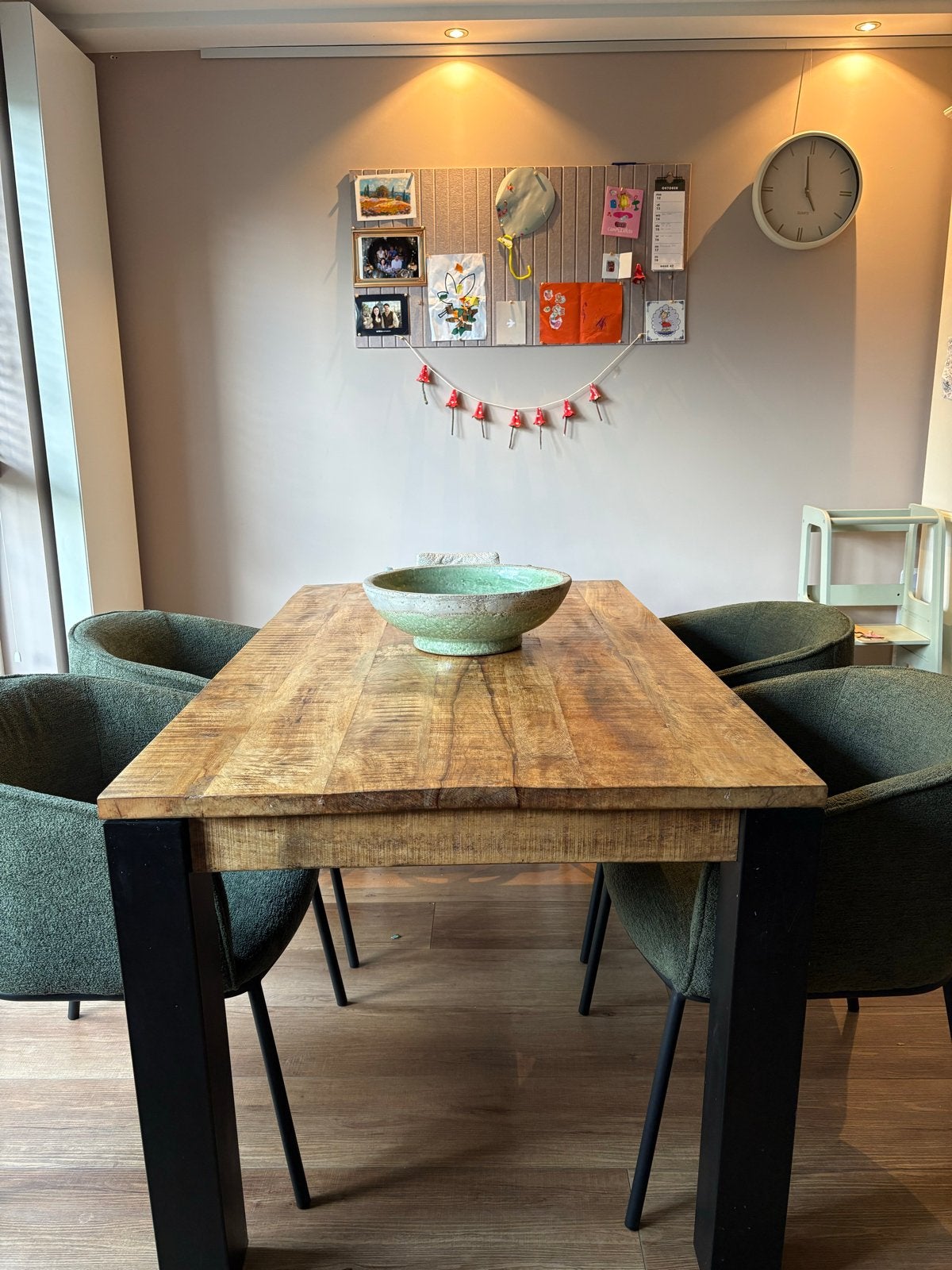 Eettafel Mangohout, Ophalen, Gebruikt, 50 tot 100 cm, 150 tot 200 cm