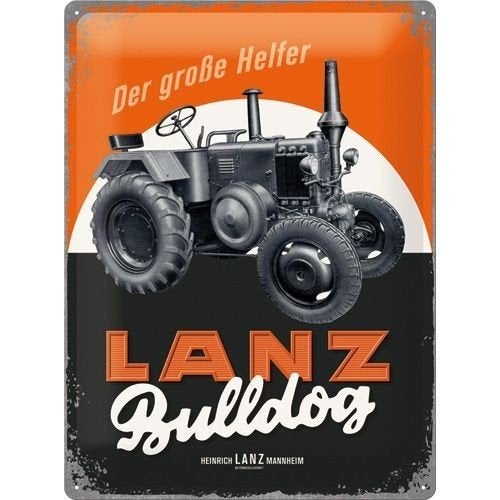 Lanz Bulldog Tractor relief reclamebord van metaal wandbord, Ophalen of Verzenden, Nieuw, Auto's