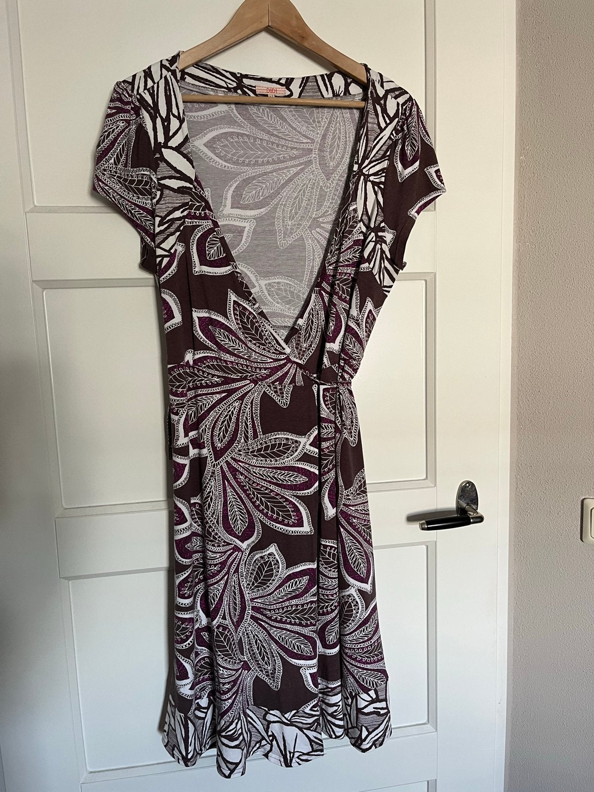 DIDI Wikkeljurk met print - Maat XL, Bruin, Maat 46/48 (XL) of groter, Ophalen of Verzenden, Knielengte