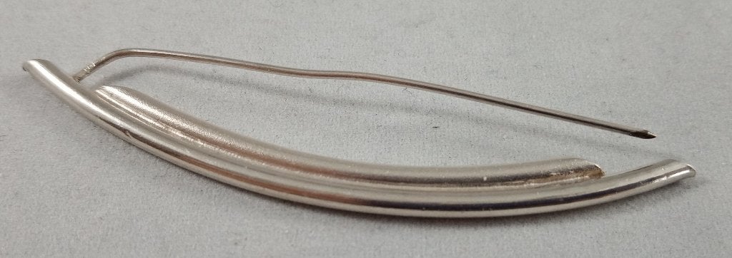Zilveren Broche fantasiemodel met 2 buisjes 925 zilver, Sieraden, Tassen en Uiterlijk, Broches, Zo goed als nieuw, Zilver, Zilver