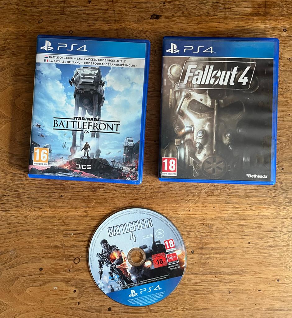 PS4 Games: Fallout 4, Battlefield 4 en Battlefront, Avontuur en Actie, Online, Vanaf 18 jaar, 1 speler