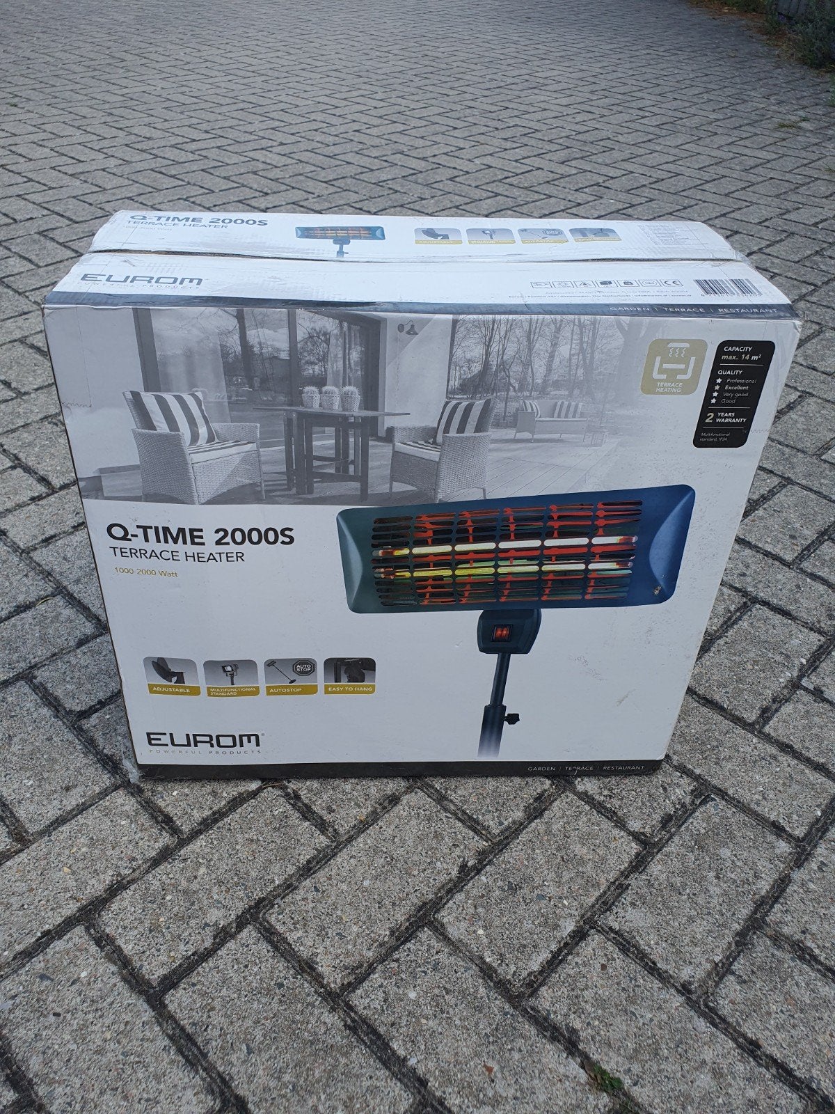 Terraswarmer Eurom Q-time s2000 excellent, Ophalen, Nieuw, Elektrisch