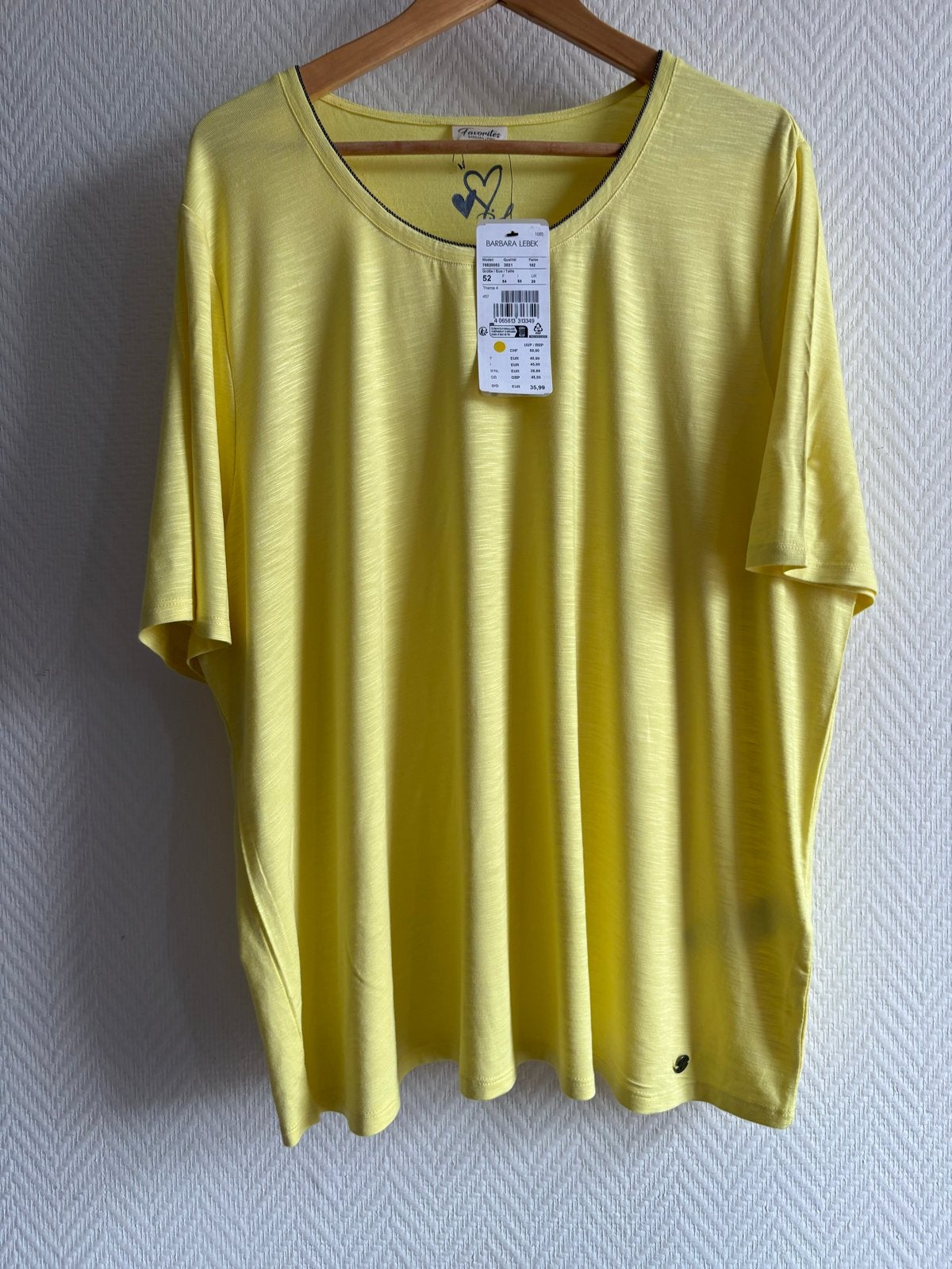 Nieuw Barbara Lebek T-shirt maat 50/52, Kleding | Dames, Grote Maten, Ophalen of Verzenden, Nieuw, Geel