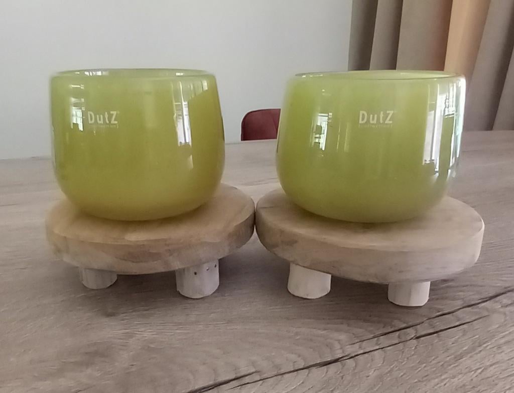 2 DutZ potten / windlichten, Overige materialen, Nieuw, Ophalen of Verzenden, Minder dan 25 cm
