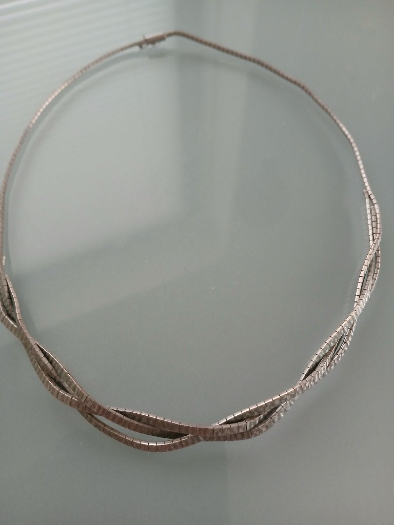 Prachtige zilveren (gevlochten) ketting, Ophalen of Verzenden, Zo goed als nieuw, Zilver, Zilver