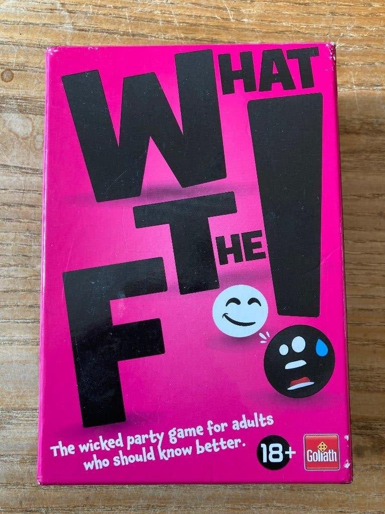 Goliath - What The F! (EN - voor 3+spelers, 18+ jaar) zgan, Drie of vier spelers, Ophalen of Verzenden, Zo goed als nieuw, Goliath
