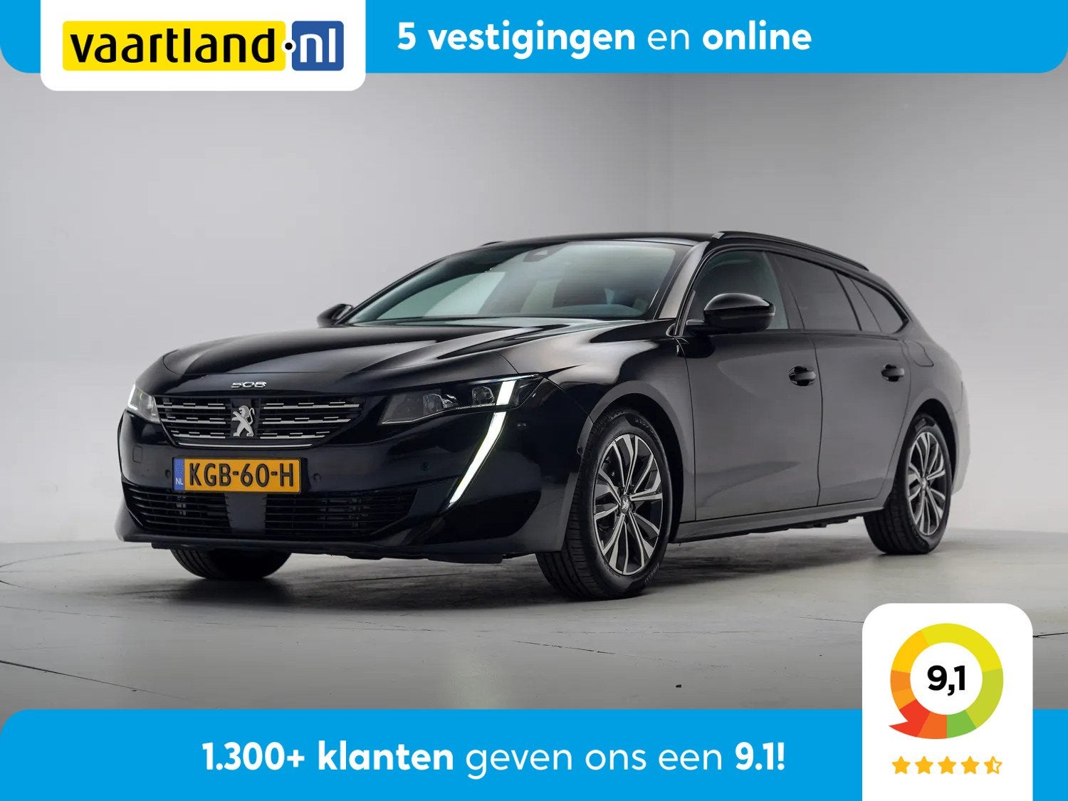 Peugeot 508 SW 1.6 HYbrid PHEV Allure Aut. [ LED Navi Half l, Automaat, Gebruikt, 4 cilinders, 181 pk