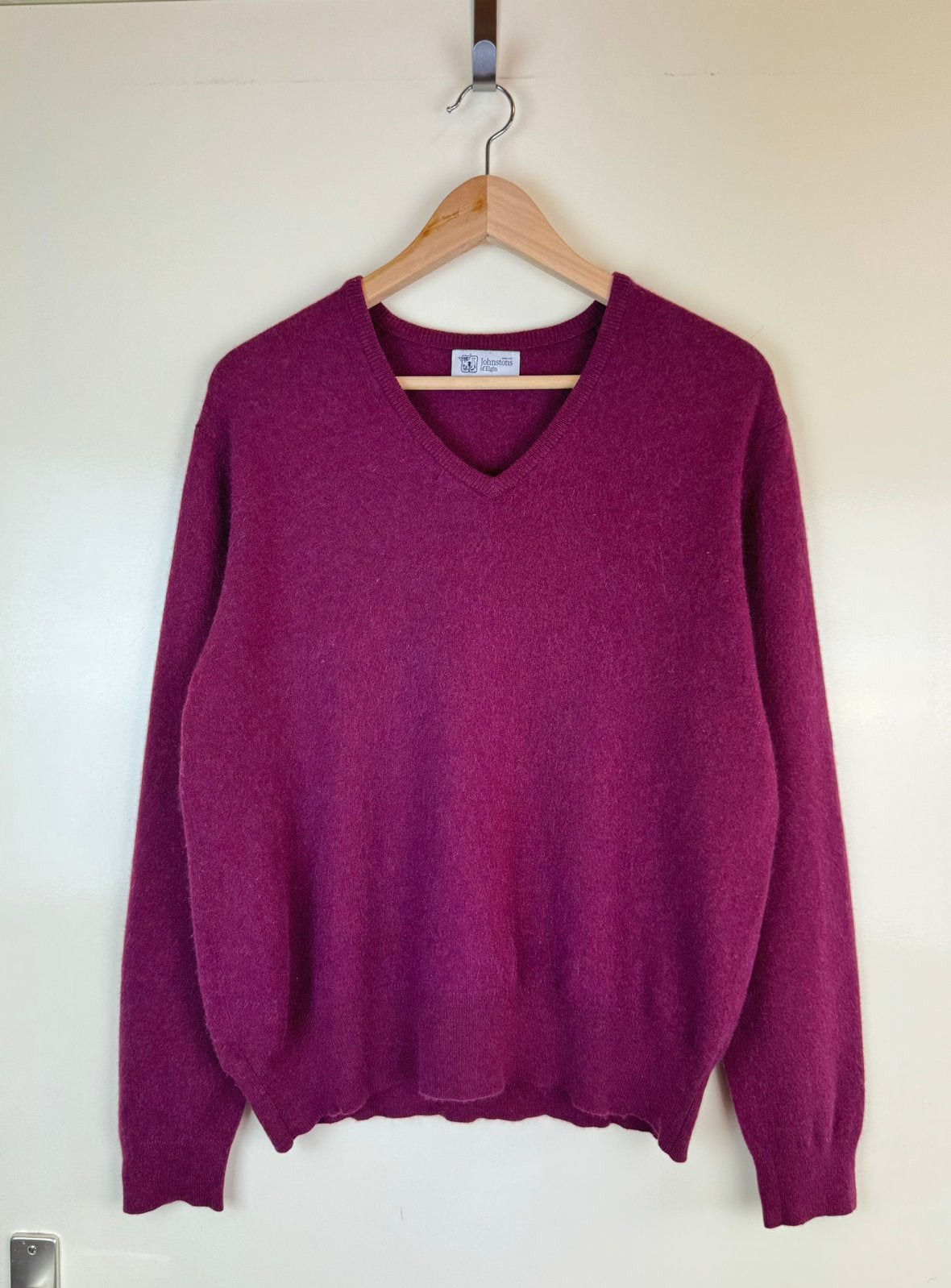 JOHNSTONS OF ELGIN 100% Cashmere Pullover Sweater Jumper M, Ophalen of Verzenden, Zo goed als nieuw, Maat 38/40 (M), Paars
