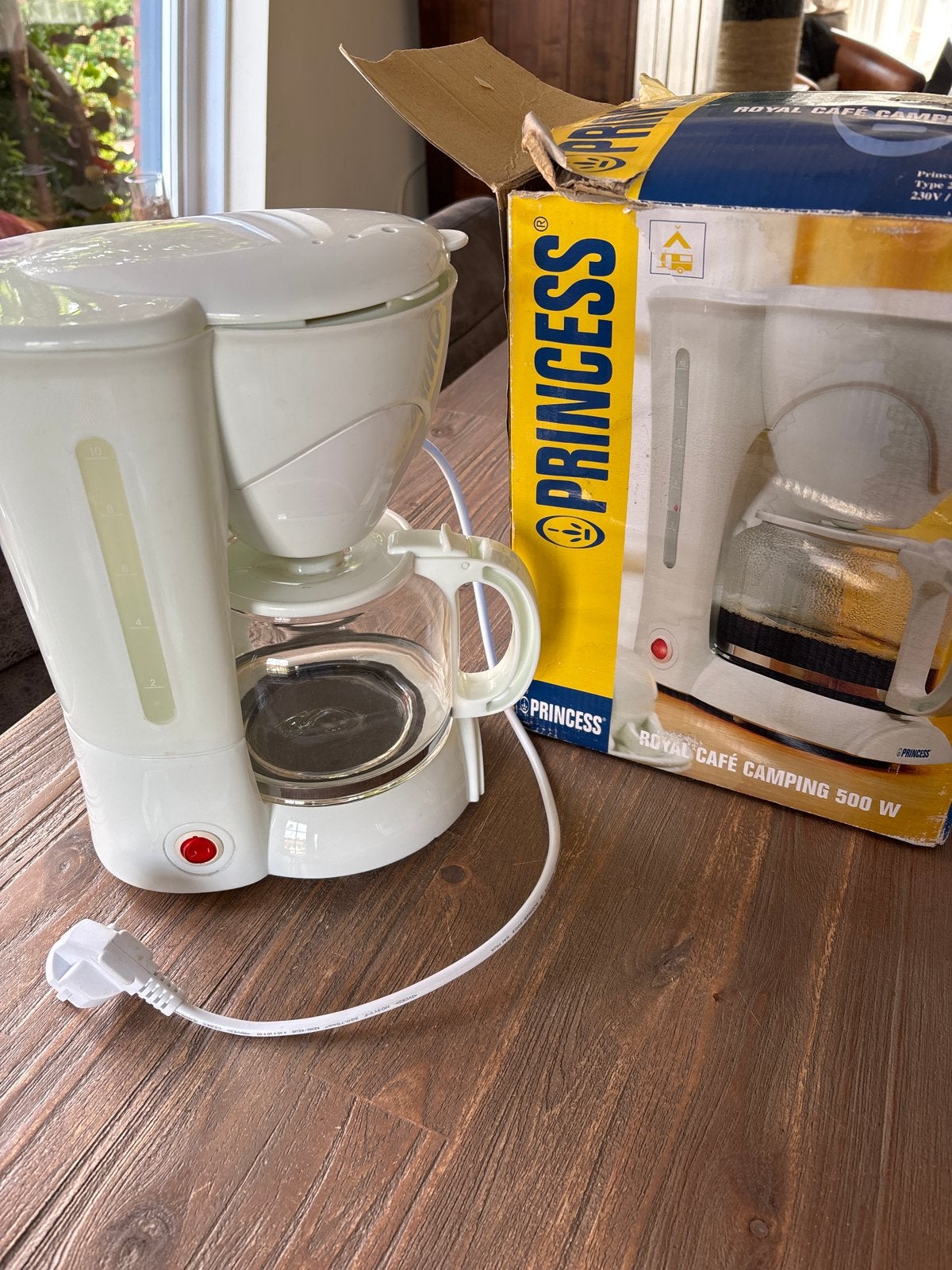 Princess Royal Café Camping Koffiezetapparaat 500W, Witgoed en Apparatuur, Koffiezetapparaten, Ophalen, Koffiemachine, Gemalen koffie