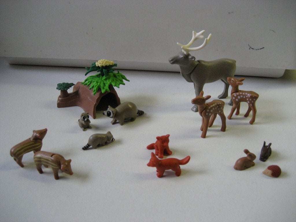 playmobil bosdieren bij boomstronk, Ophalen of Verzenden, Zo goed als nieuw