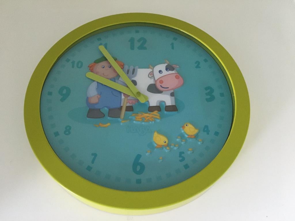 Haba 7101 wandklok boerderij NIEUW, Ophalen of Verzenden, Nieuw, Klok