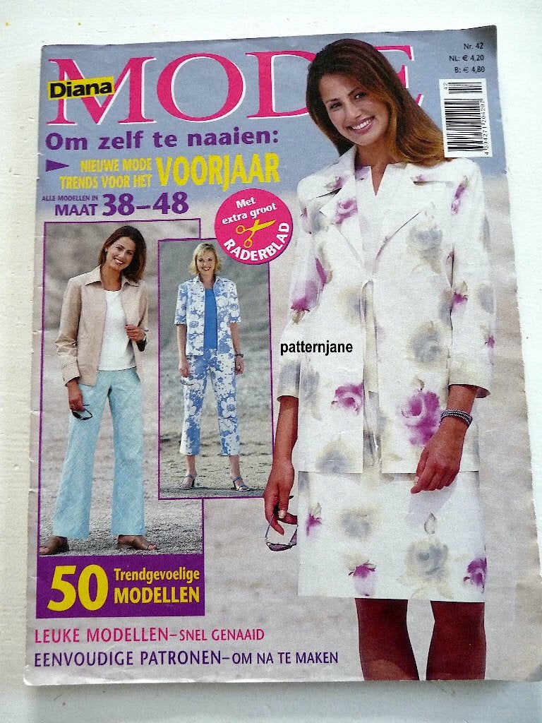 3 x Diana - de nummers 42, 55 en 81 maten 38-48 zomer voorj., Hobby en Vrije tijd, Kledingpatronen, Overige merken, Overige typen