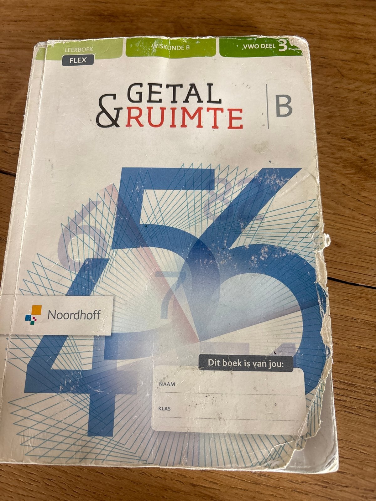 Getal & Ruimte VWO B deel 3 - Wiskunde B, Ophalen of Verzenden, Gelezen, VWO, Wiskunde B