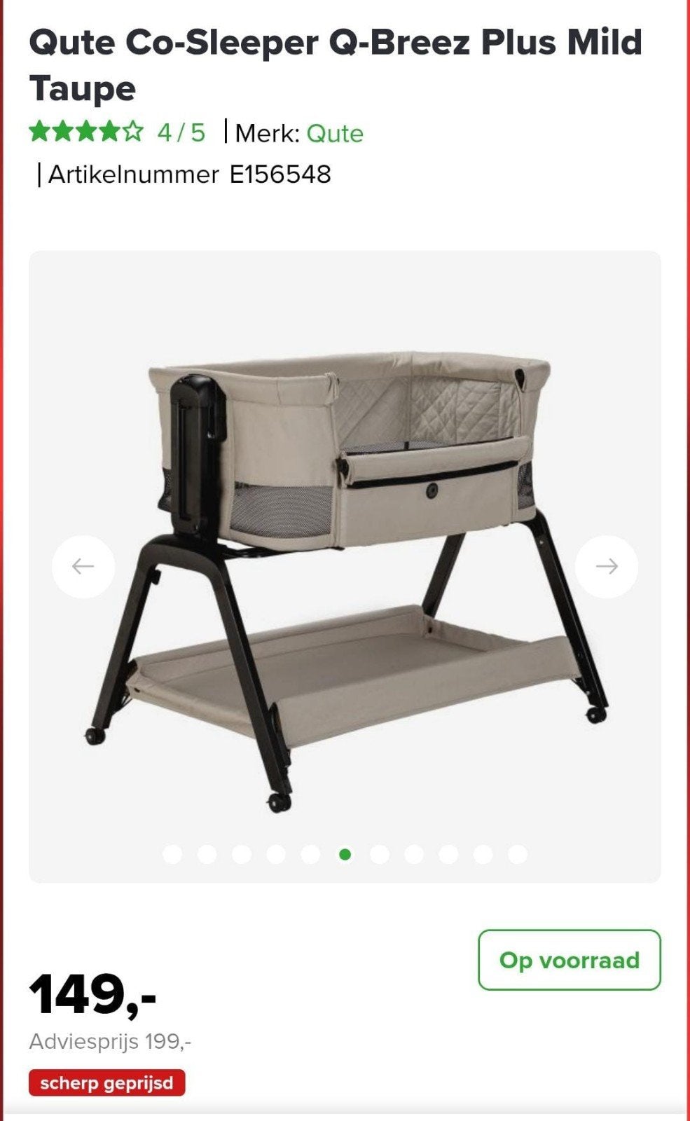 baby bedje plus wipstoel swing, Ophalen of Verzenden, Nieuw, Ledikant