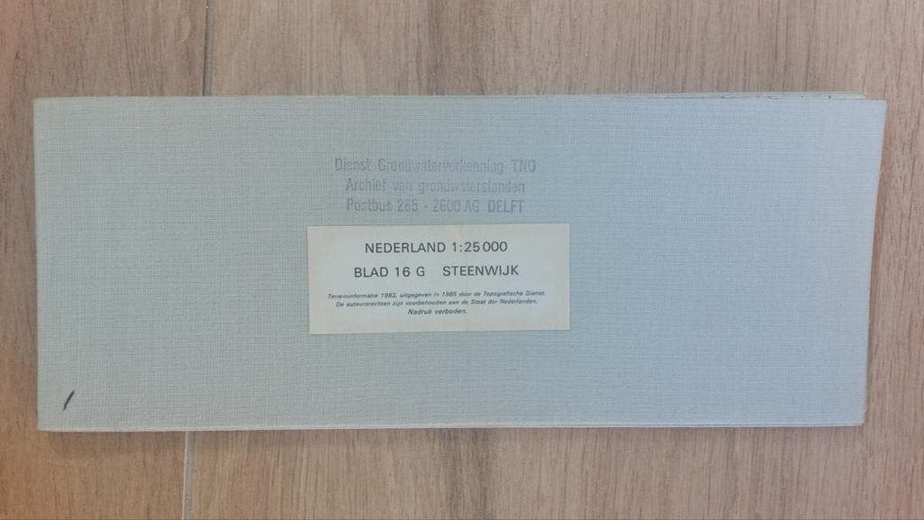 16G Steenwijk Giethoorn Nijeveen Stafkaart uit 1986, Topografische Dienst Nederland, Ophalen of Verzenden, 1800 tot 2000, Nederland