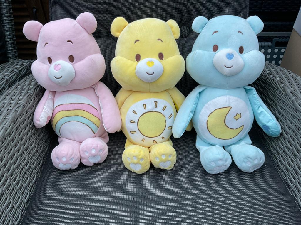 3 nieuwe zgan carebears of troetelberen knisperhandjes, Verzamelen, Ophalen, Nieuw, Stoffen beer, Overige merken