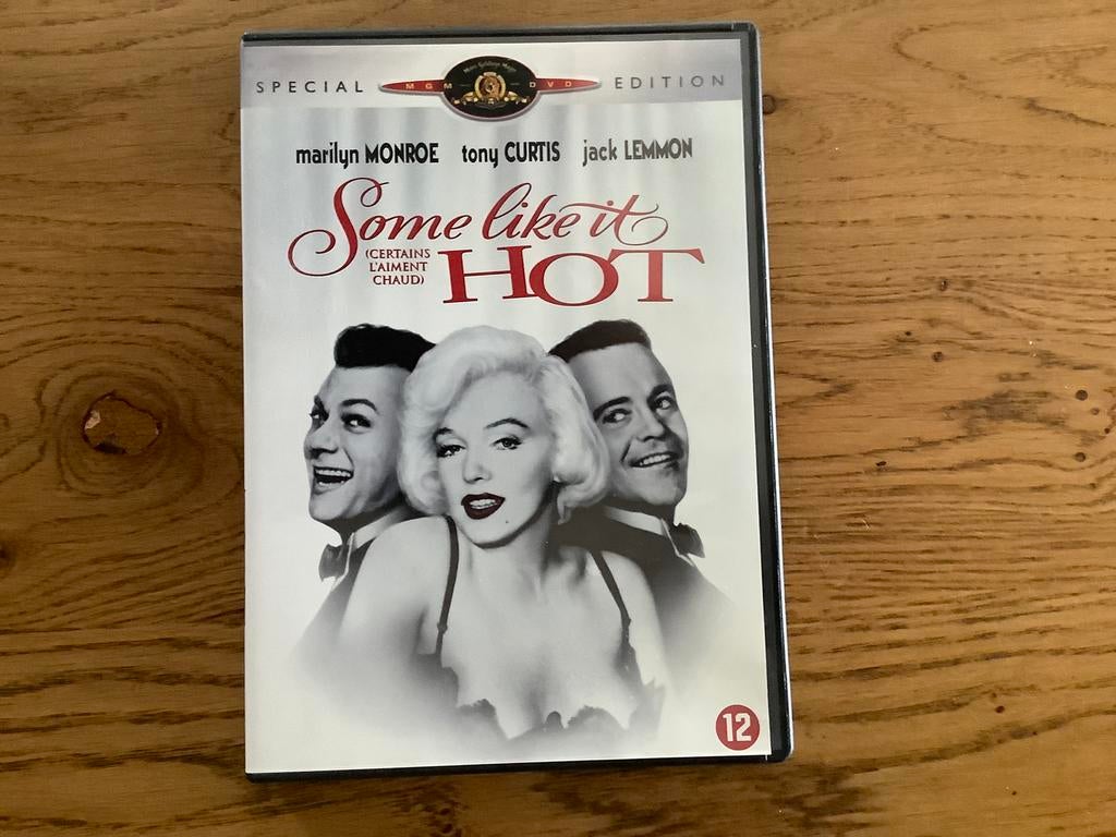 8) Some Like it Hot, Marilyn Monroe, Jack Lemon, Tony Curtis, Ophalen of Verzenden, Zo goed als nieuw, Komedie, Alle leeftijden