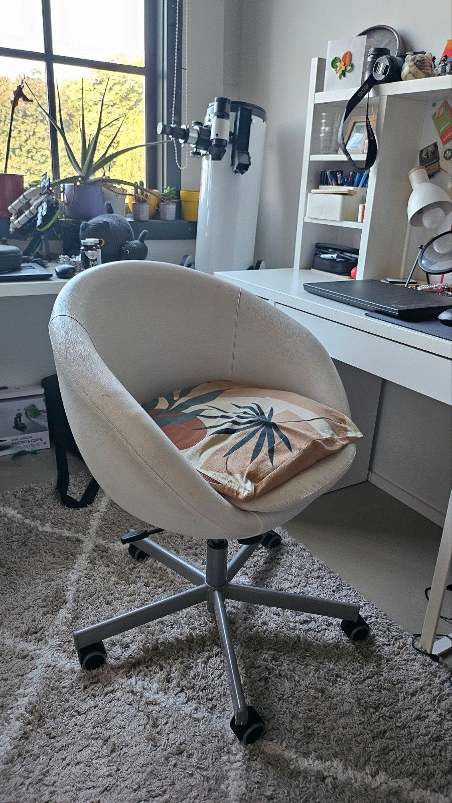 IKEA SKRUVSTA white desk chair / IKEA witte bureaustoel, Ophalen of Verzenden, Gebruikt, Wit, Bureaustoel