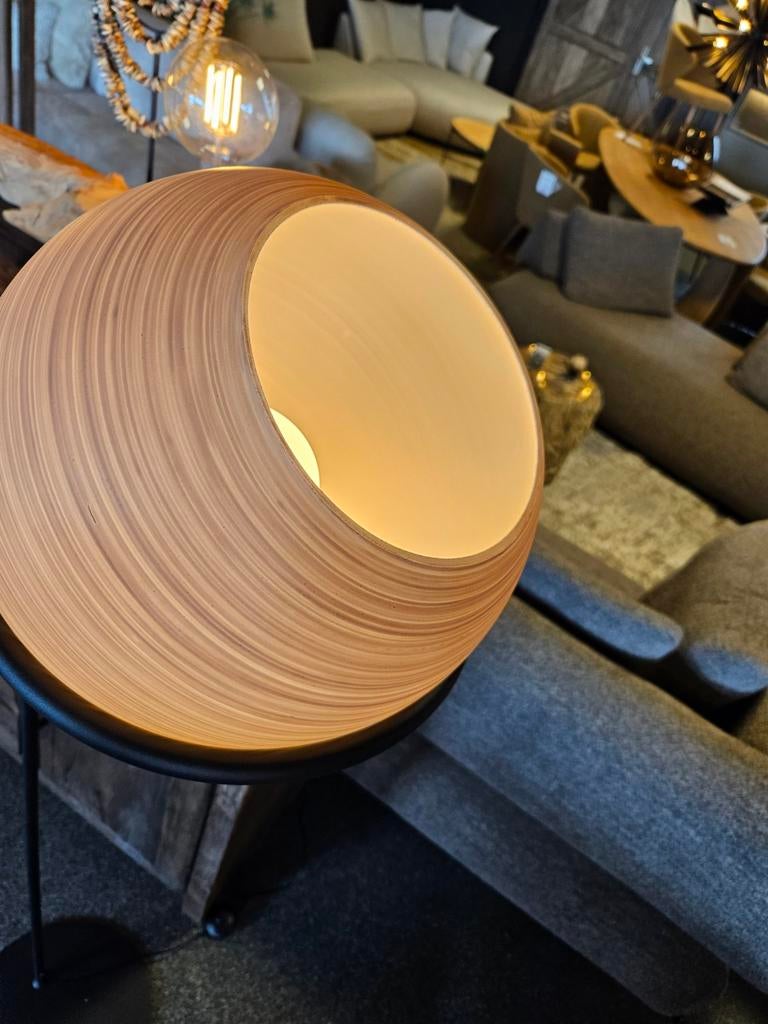 Vloerlamp " Orb" metalen voet glazen bol, Ophalen of Verzenden, Zo goed als nieuw, 150 tot 200 cm
