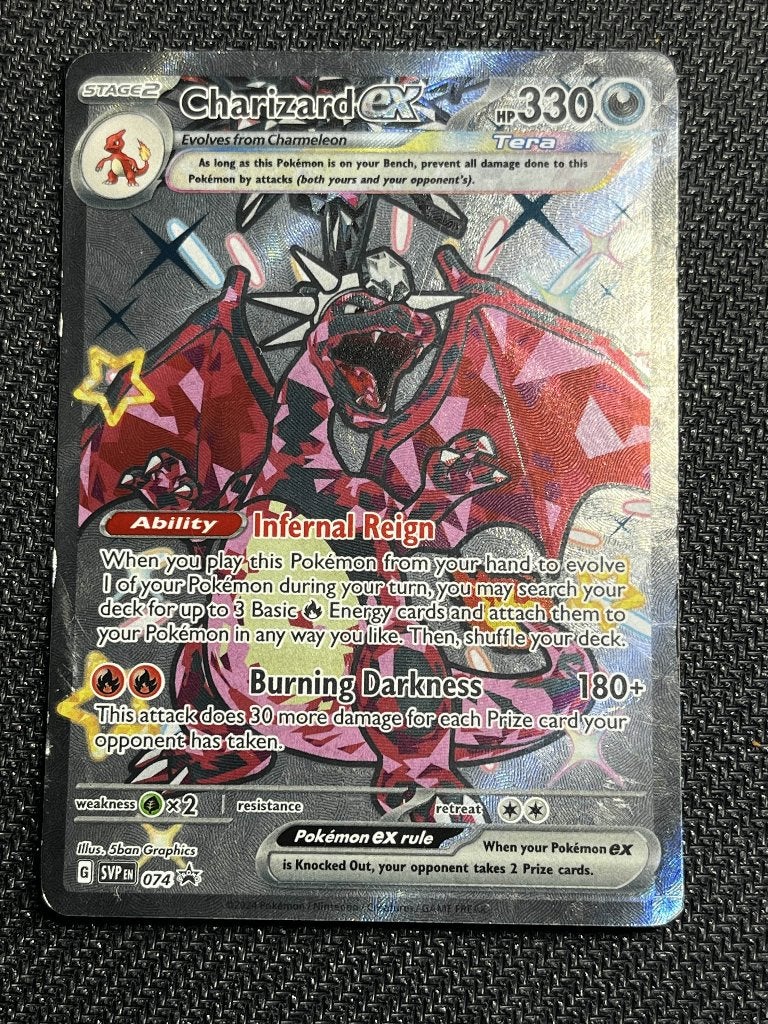 Charizard ex (SVP 074), Ophalen of Verzenden, Zo goed als nieuw, Losse kaart, Foil