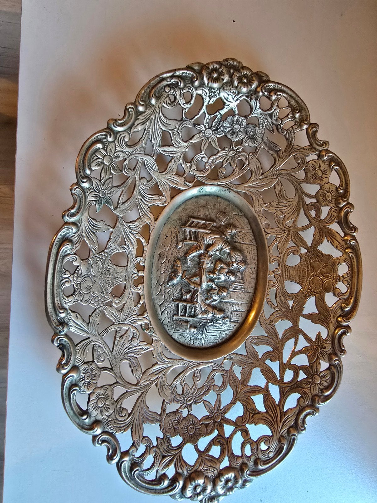 zilver schaal 21-15,5 cm, Antiek en Kunst, Ophalen of Verzenden, Zilver