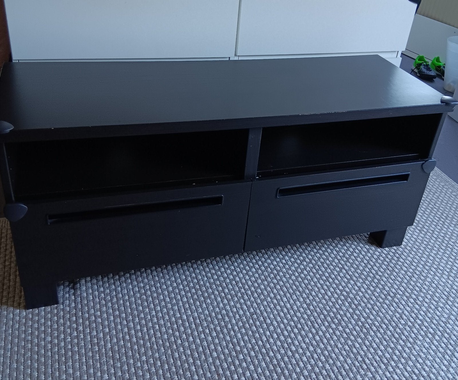Zwarte tv-kast van Ikea, Ophalen, Gebruikt, 100 tot 150 cm, Minder dan 100 cm