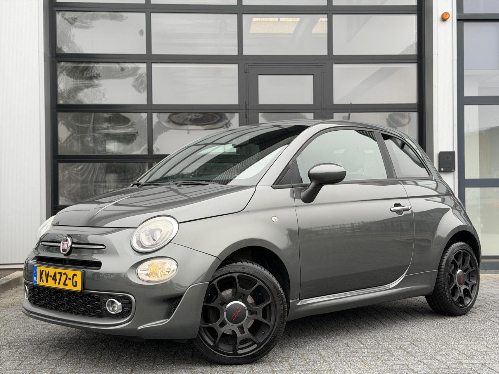 Fiat 500 1.2 500S 69PK SPORT / PDC / Airco / Leder / RIEM VV, Gebruikt, 4 cilinders, 840 kg, Leder en Stof