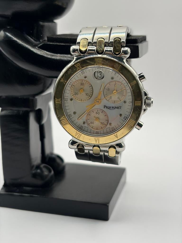 Pequignet Quartz swiss Goud Staal horloge, Sieraden, Tassen en Uiterlijk, Horloges | Heren, Overige merken, Gebruikt, Pequignet