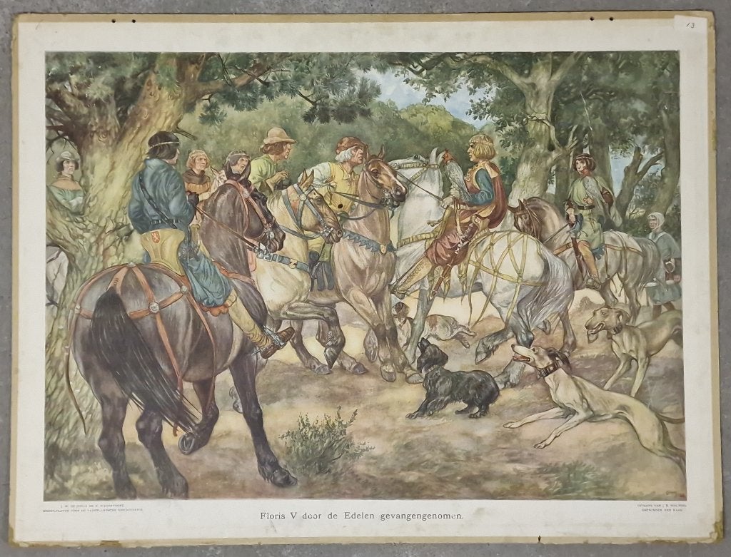 Floris V door de Edelen gevangen genomen / J.H. Isings, Ophalen, Geschiedenis