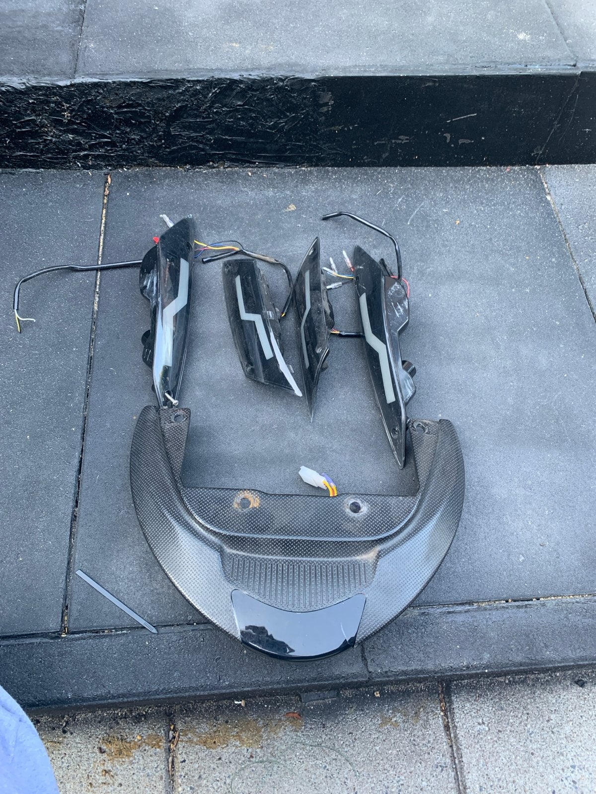 Scooter achterlichten en  voorlichten.    Led. Zwart., Ophalen of Verzenden, Gebruikt, Overige typen, Overige merken
