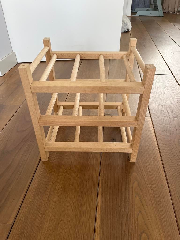 Houten wijnrek voor 6 flessen, Ophalen of Verzenden, Zo goed als nieuw, Minder dan 5 flessen, Minder dan 50 cm