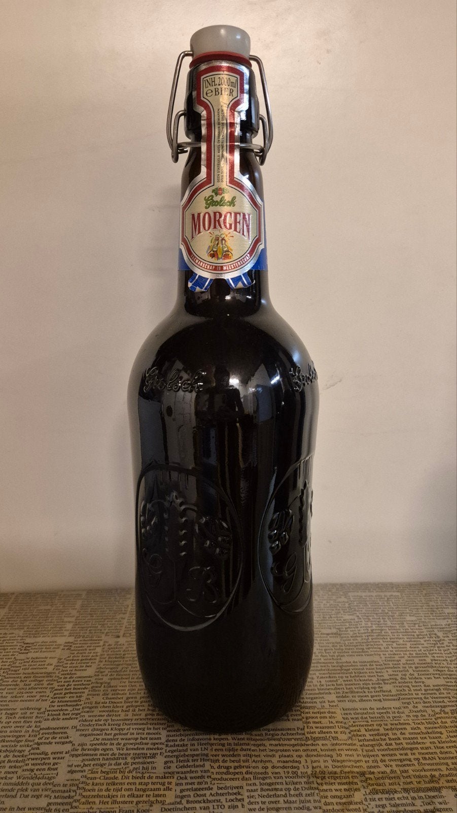 Grolsch "Morgen" 2 liter, Ophalen, Flesje(s), Grolsch