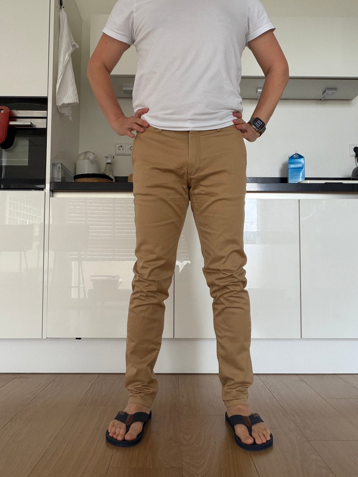 Men’s Beige Chino Trousers – Size W33, Ophalen of Verzenden, Zo goed als nieuw, Beige