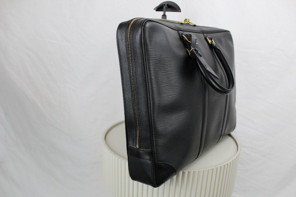 Louis Vuitton Porte Documents Epi - 1204, Gebruikt, Zwart, Aktetas of Boekentas, Ophalen of Verzenden
