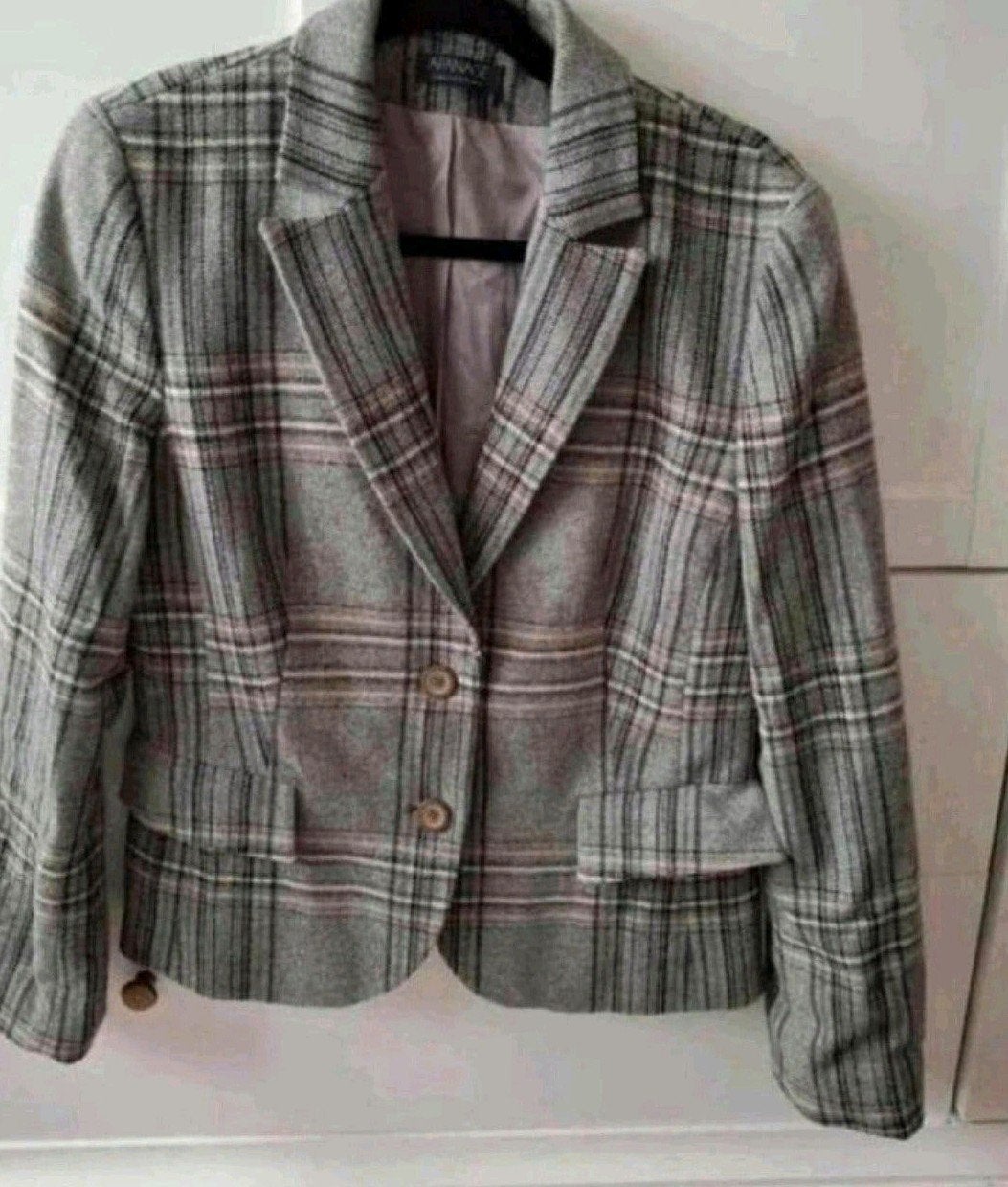Apanage Collection blazer wolmix grijs geruit maat M, Maat 38/40 (M), Ophalen of Verzenden, Apanage, Jasje