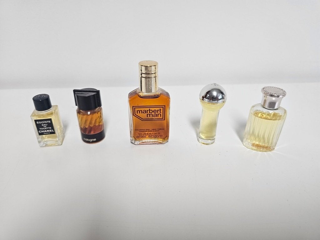 5 miniatuur vintage parfumflesjes  voor €30,-, Gebruikt, Ophalen of Verzenden, Nvt, Nvt