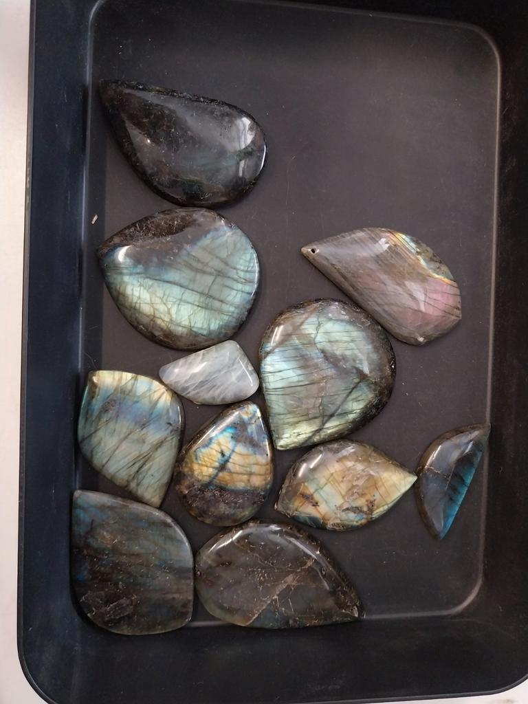 Lot grote labradoriet cabochons, Sieraden, Tassen en Uiterlijk, Edelstenen, Ophalen of Verzenden